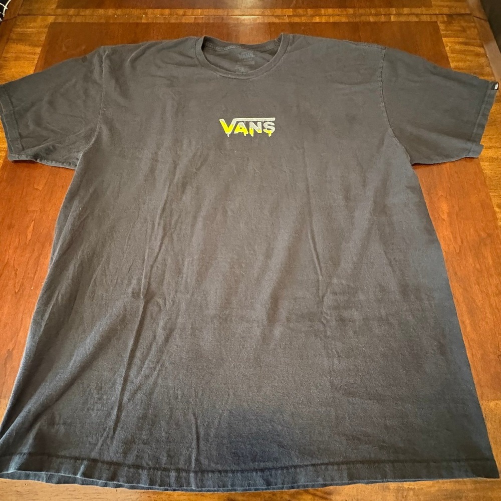 Vans Off The Wall Drip Logo Graphic Tee Black Skate Streetwear Shirt